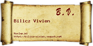 Bilicz Vivien névjegykártya